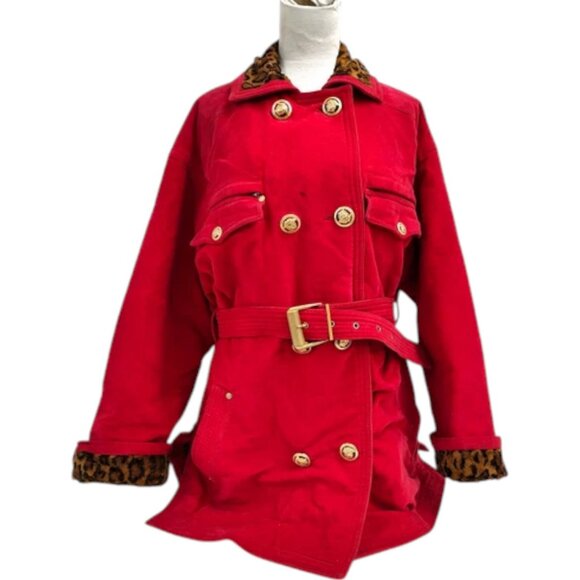 953209BT (L2) Versace Coats Red Canvas - Picture 1 of 10